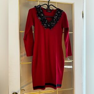 Beautiful Red dress with both slide slits